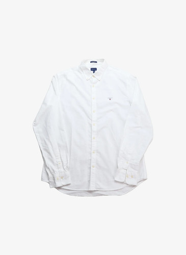 Gant solid oxford hemd weiß - gant,